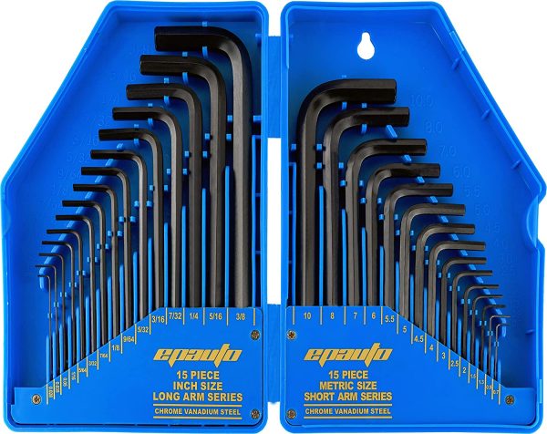 Allen Wrench Hex Key Set, 30-Piece, (0.028-3/8 inch,0.7-10mm) - Image 2