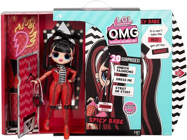 LOL Surprise OMG Spicy Babe Fashion Doll - Dress Up Doll Set with 20 Surprises for Girls and Kids 4+ - Image 4