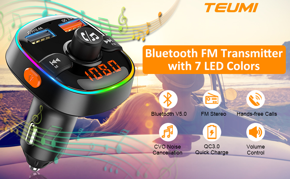 fm transmitter for car bluetooth