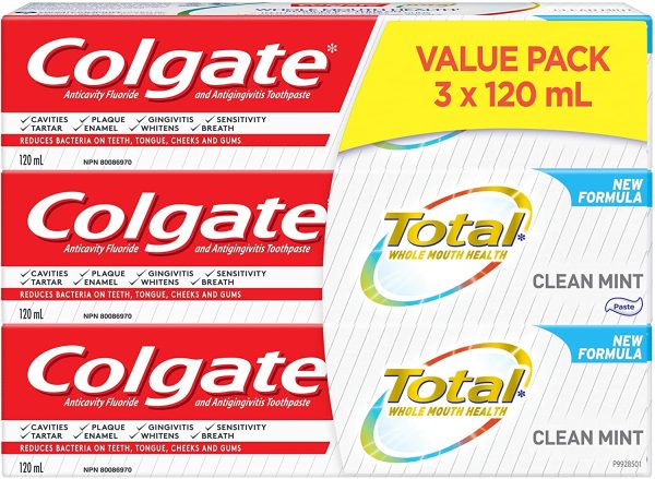 Colgate Total Toothpaste, Clean Mint, 120 mL (3 pack) - Image 2