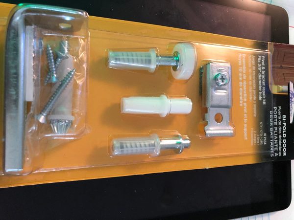 Prime-LINE N 7534 Bi-Fold Door Hardware Repair Kit ?C Includes Top and Bottom Brackets, Top and Bottom Pivots and Guide Wheel ?C Door Repair Kit for 1?? to 1-3/8?? Thick Doors Up to 50 Lbs.