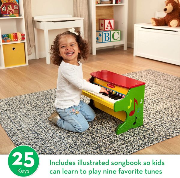 Melissa and Doug Learn to Play Piano, Musical Instruments, Solid Wood Construction, 25 Keys and 2 Full Octaves (29.21 cm H x 24.13 cm W x 40.64 cm L) - Image 4