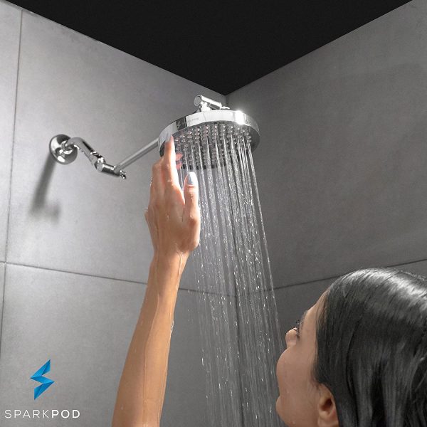 SparkPod Shower Head - High Pressure Rain - Luxury Modern Chrome Look - No Hassle Tool-Less 1-Min Installation - The Perfect Adjustable Replacement for Your Bathroom Shower Heads - Image 9