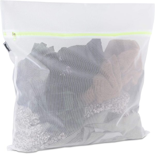 Large Delicate Garment Laundry Bag, Mesh Wash Fabric Colored Zippers for Delicates, Hosiery Tablecloth Jackets - Image 3