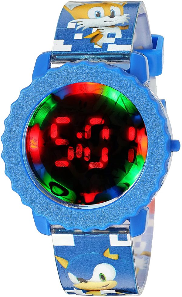 Sonic the Hedgehog Kid's Quartz Watch with Plastic Strap, Blue, 17.75 (Model: SNC4028) - Image 5