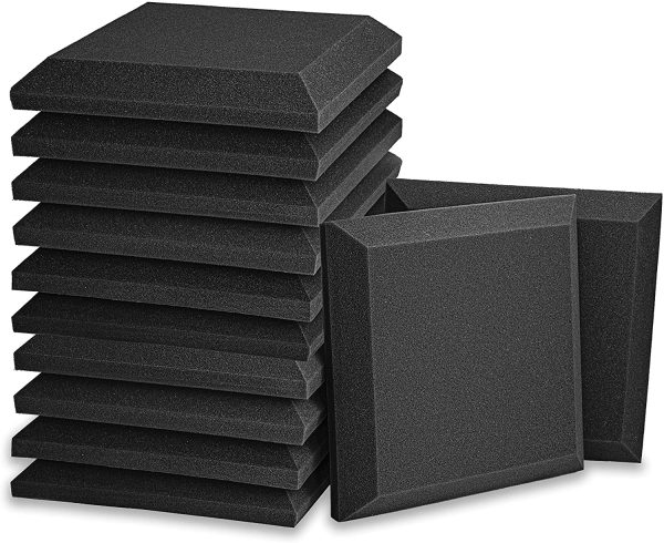 12 Pack Set Acoustic Foam Panels, 2" X 12" X 12" Acoustic Foam Sound Absorption, Soundproof Sound Insulation Absorbing, Acoustic Treatment Used in Home & Offices - Image 3