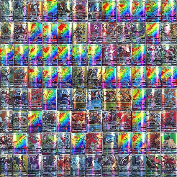 100-Piece Cards Pack: 95 GX + 5 Mega Made by Third Party, New in Box, no Duplication, Easter Collectibles for Collectors of All Ages - Image 6