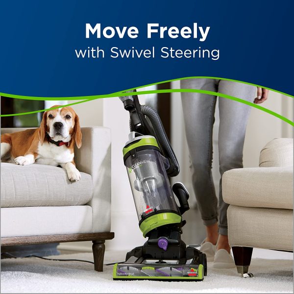 Bissell Cleanview Swivel Pet Upright Bagless Vacuum Carpet Cleaner, 2252, Green - Image 4