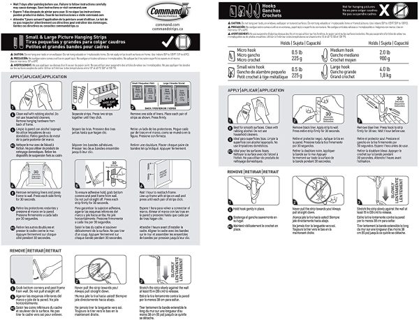 Command Clear Variety Kit, Various Sized Hooks, Wire Hooks, and Picture Hanging Strips to Hang Up to 19 Items, Organize Damage-Free - Image 8