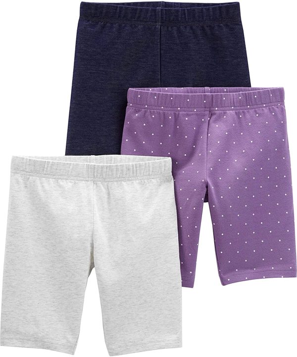 Simple Joys by Carter's Baby and Toddler Girls' 3-Pack Bike Shorts