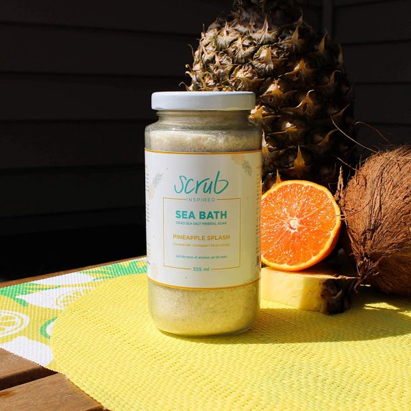 Pineapple Splash [coconut milk + pineapple + blood orange] Sea Bath Salt Soak 355 ml - Image 4