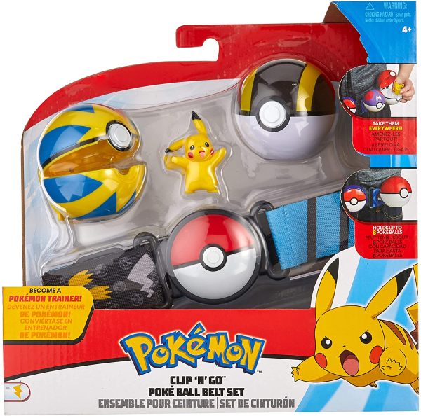 Pokemon Clip 'N' Go Pok?? Ball Belt Set, Wave 5 Ultra Ball, Quick Ball, and 2" Pikachu - Image 4