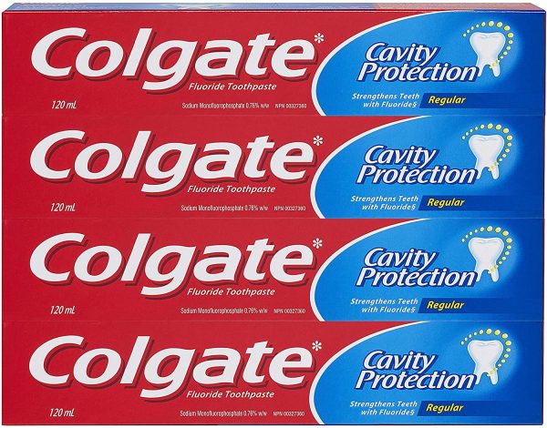 Colgate Cavity Protection Fluoride Toothpaste, Regular, 4 count X 120 mL/count - Image 4