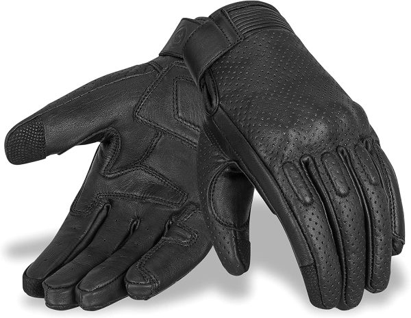 Motorcycle Gloves Men ?C 100% Cowhide Leather Breathable Touch Screen Hard | CE Approved Knuckle Protection Bike Gloves - Image 2