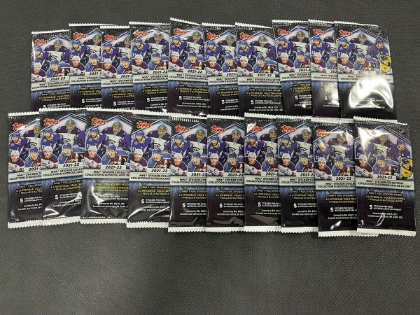 2021-22 Topps Hockey NHL Sticker Collection Player Stickers 20 Pack Bundle