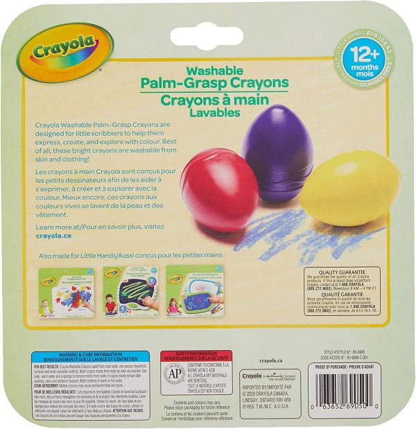 Crayola My First Crayola Palm-Grip Crayons Arts & Crafts (Bilingual)