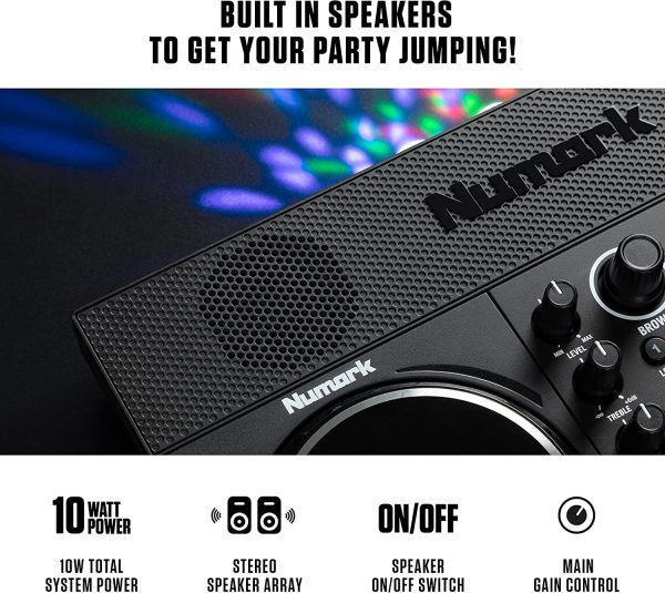 Numark Party Mix Live - DJ Controller with Built in Speakers, Party Lights and DJ Mixer, Complete Dj Set with Mixer and Audio Interface + Serato DJ Lite - Image 6