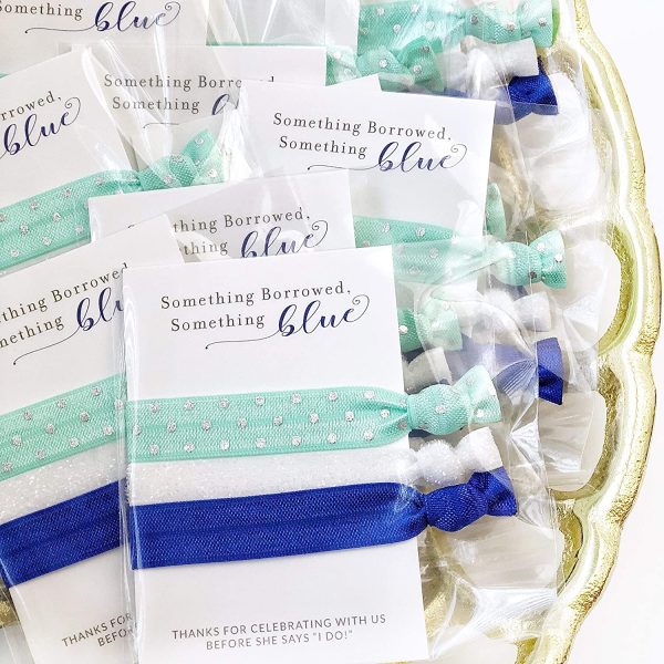 Something Blue Bridal Shower Favours, Hair Ties Bracelets, Bachelorette Party Supplies and Decorations (5 Pack) - Image 5