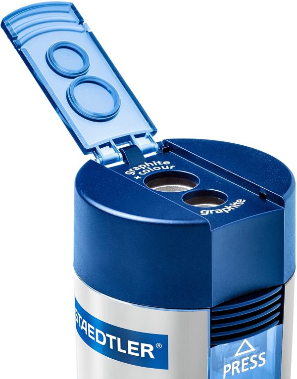 Staedtler Double-hole Tub Pencil Sharpener - 2 Hole(s) - Plastic