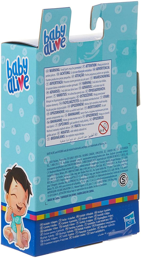 Baby Alive Doll Diaper Refill, Includes 4 Diapers, Toys Accessories, for Kids Ages 3 Years Old and Up - Image 4