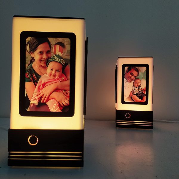 Telepathy - Friendship Lamp With 4 Insertable Photos | Long Distance Touch Lamps with 250+ colors | Unique Handmade Gifts (SET OF 2) - Image 6