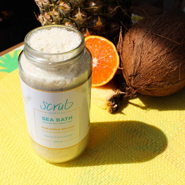 Pineapple Splash [coconut milk + pineapple + blood orange] Sea Bath Salt Soak 355 ml - Image 5