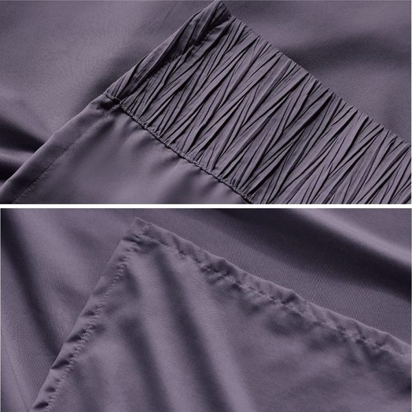 Twin XL Sheets Set for College Dark Purple - Soft 1800 Bed Extra Long Twin Sheet Sets, 3 Pieces XL Twin Sheets - Image 3