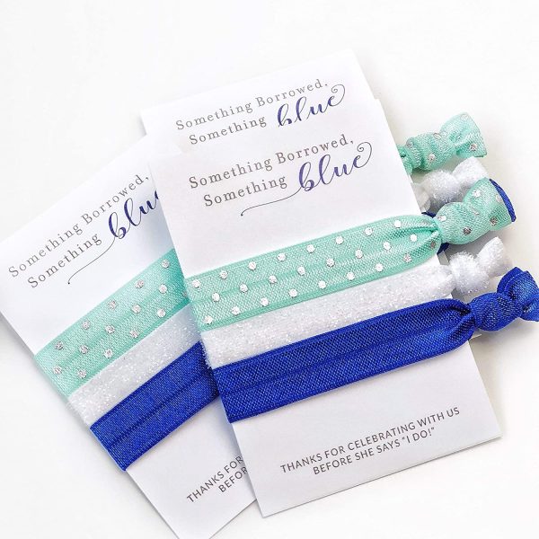 Something Blue Bridal Shower Favours, Hair Ties Bracelets, Bachelorette Party Supplies and Decorations (5 Pack) - Image 4