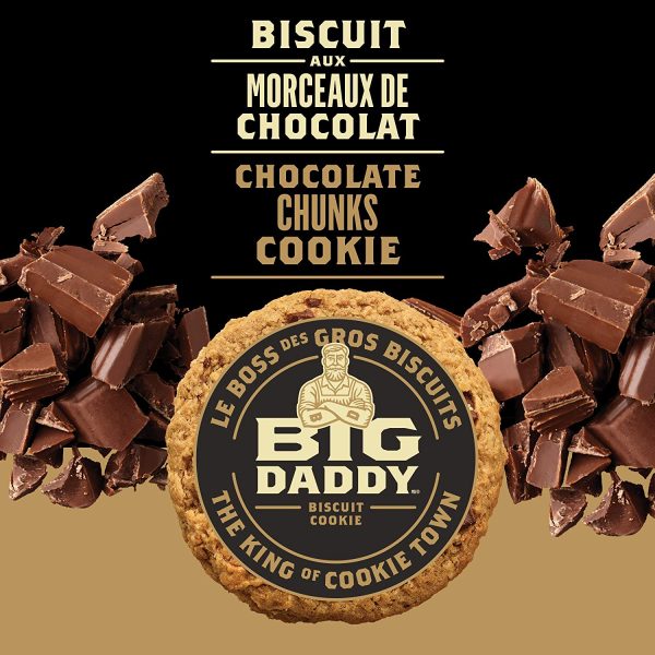 Big Daddy Chocolate Chunks Cookies, Soft & Tender Home-Baked Style Gourmet Cookies, Contains 8 Cookies (Individually Wrapped), 800g