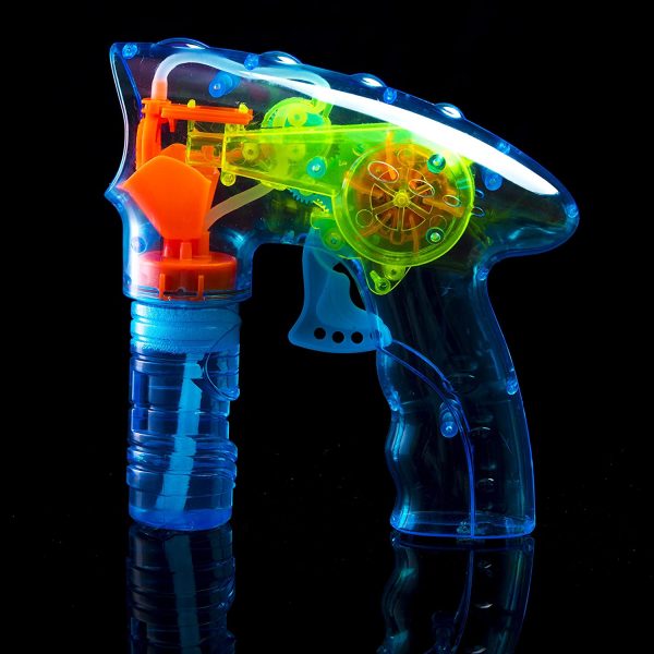 Prextex Pack of 5 Wind up Bubble Shooter Gun LED Light up Bubble Blower Indoor and Outdoor Toys for Puppya??s Kida??s Boys and Girls no Batteries Needed - Image 5