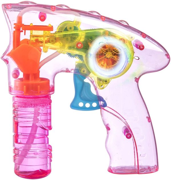 Prextex Pack of 5 Wind up Bubble Shooter Gun LED Light up Bubble Blower Indoor and Outdoor Toys for Puppya??s Kida??s Boys and Girls no Batteries Needed - Image 8