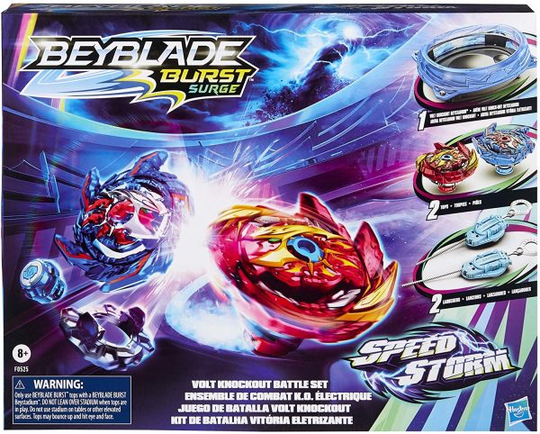 Beyblade Burst Surge Speedstorm Volt Knockout Battle Set ?C Complete Battle Game Set with Beystadium, 2 Battling Top Toys and 2 Launchers