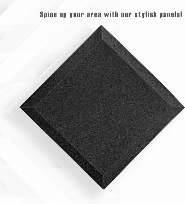 12 Pack Set Acoustic Foam Panels, 2" X 12" X 12" Acoustic Foam Sound Absorption, Soundproof Sound Insulation Absorbing, Acoustic Treatment Used in Home & Offices - Image 8