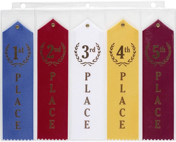 25 Swimming Gymnastics Track Award Ribbon Clear Pages Sheets Organizer Storage Holder Display - Mercurydean - Image 2