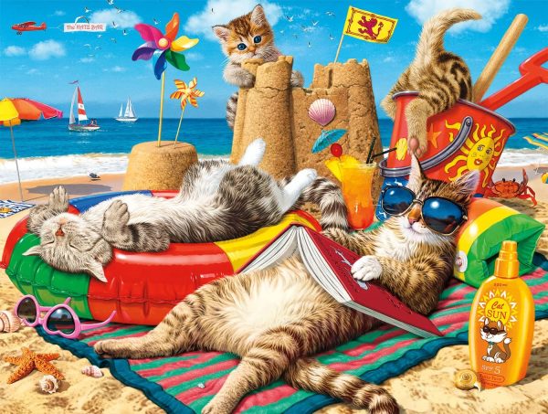 Buffalo Games-Cats Collection-Beachcombers-750 Piece Jigsaw Puzzle