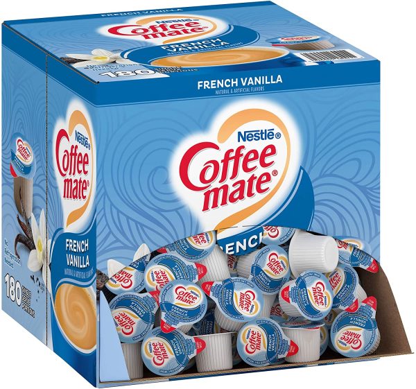 Coffee Mate Creamer 180 Single Serve Portions, French vanilla, 67.5 Ounce