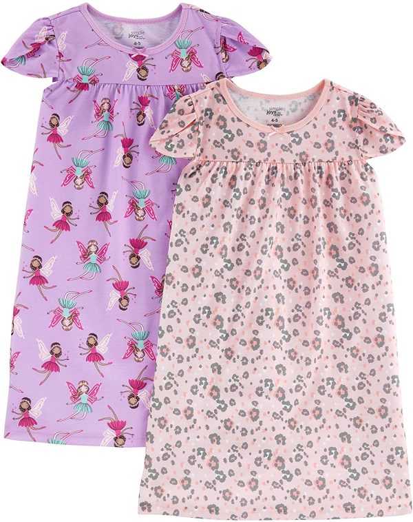 Simple Joys by Carter's Little Kid Girls' 2-Pack Nightgowns