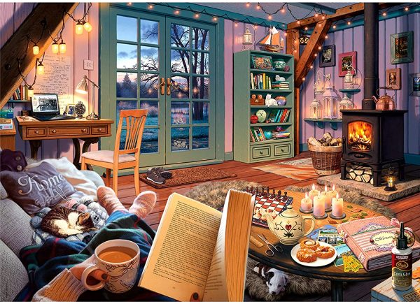 Ravensburger Cozy Retreat 500 Piece Large Format Jigsaw Puzzle for Adults - Every Piece is Unique, Softclick Technology Means Pieces Fit Together Perfectly, 27" x 20" - Image 2