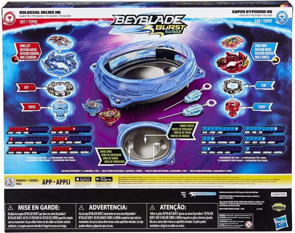 Beyblade Burst Surge Speedstorm Volt Knockout Battle Set ?C Complete Battle Game Set with Beystadium, 2 Battling Top Toys and 2 Launchers - Image 3