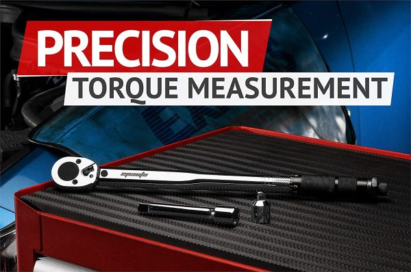 1/2-inch Drive Click Torque Wrench, 10~150 ft./lb, 13.6~203.5 N/m with 3/8" Drive Reducer - Image 2