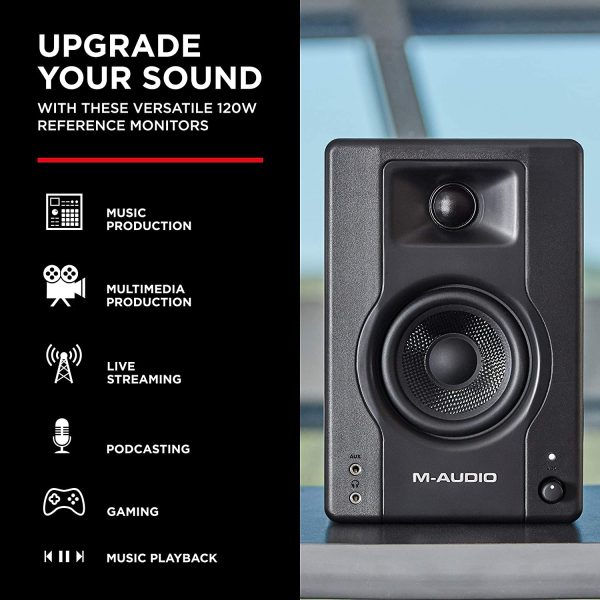 BX4 - 120-Watt Powered Studio Monitors / Desktop Computer Speakers for Music Production, Gaming, Live Streaming, and Podcasting (Pair) - Image 2