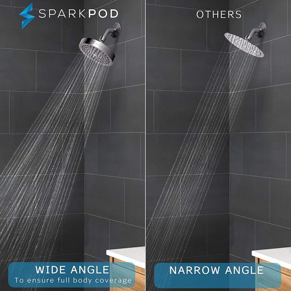 SparkPod Shower Head - High Pressure Rain - Luxury Modern Chrome Look - No Hassle Tool-Less 1-Min Installation - The Perfect Adjustable Replacement for Your Bathroom Shower Heads - Image 8