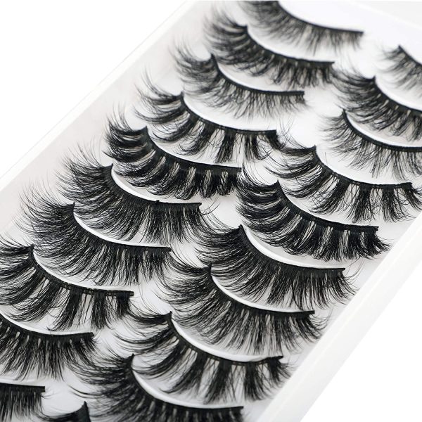 JIMIRE 10 Styles Mixed False Eyelashes Natural Fluffy False Lashes 3D Volume Lashes Pack - Image 5