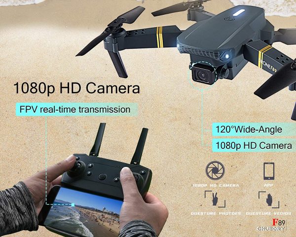 Super Endurance Foldable Quadcopter Drone for Beginners ?C 40+ mins Flight Time,Wi-Fi FPV Drone with 120??Wide-Angle 1080P HD Camera,Optical Flow Positioning,Follow me,Dual Cameras Switch(2 Batteries) - Image 6