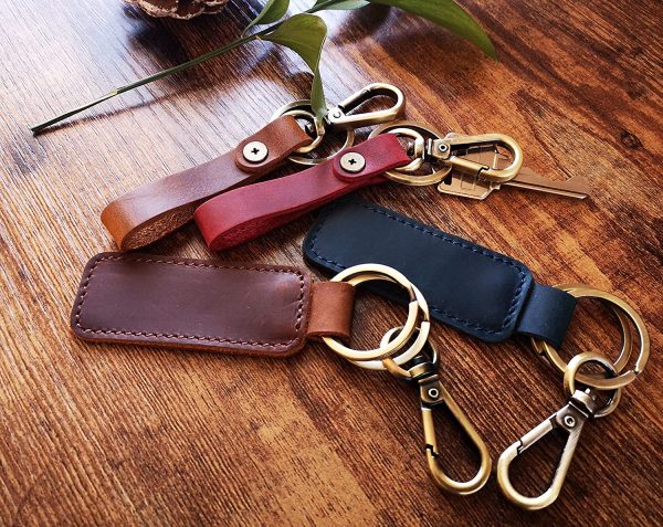 Personalized leather keychain, custom handmade keychain, keyring, key organizer, personalized gift for him or her