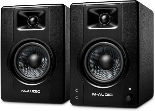 BX4 - 120-Watt Powered Studio Monitors / Desktop Computer Speakers for Music Production, Gaming, Live Streaming, and Podcasting (Pair)