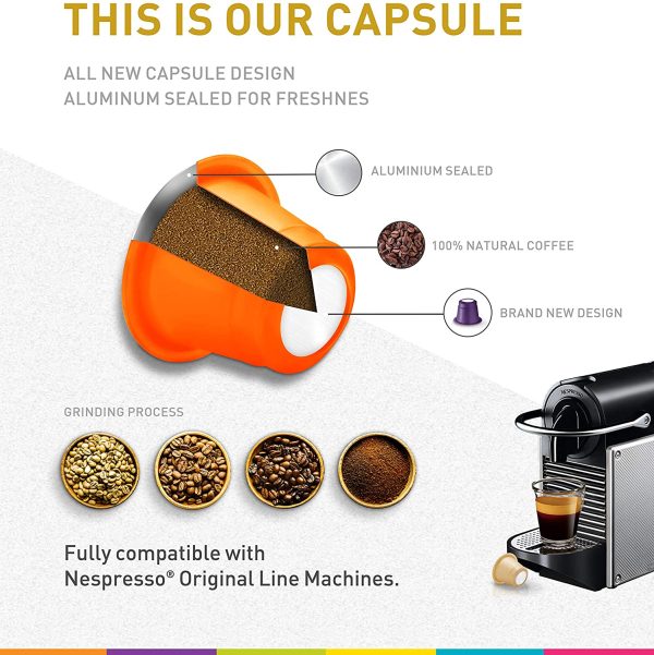 Bestpresso Coffee for Nespresso Original Machine 120 pods Certified Genuine Espresso Variety Pack Caramel,Vanilla and Chocolate, Pods Compatible with Nespresso Original *New Packaging *