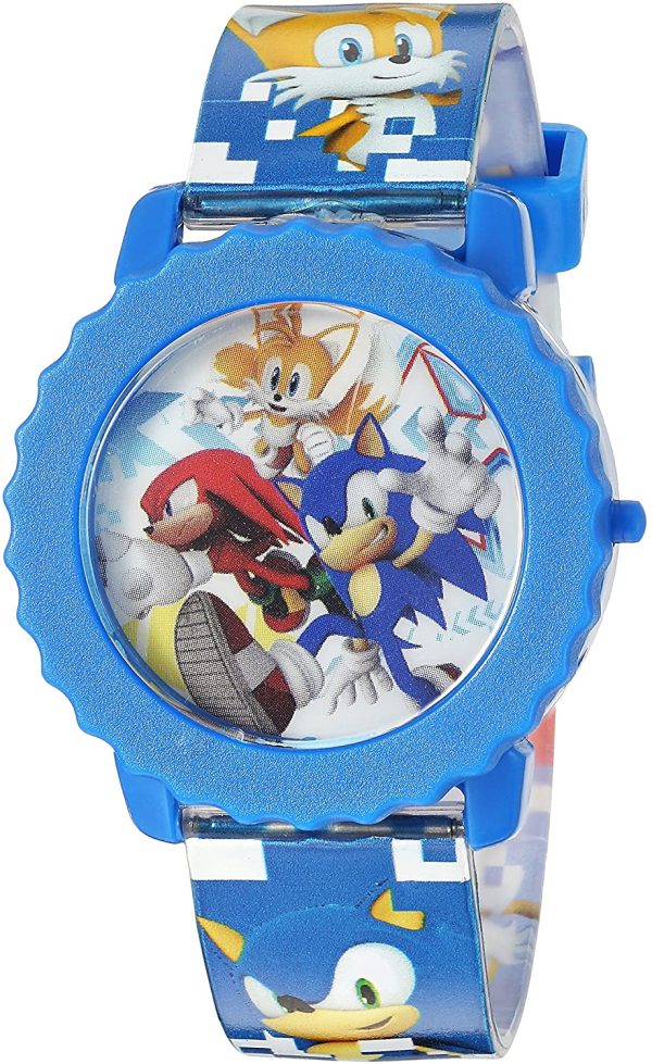 Sonic the Hedgehog Kid's Quartz Watch with Plastic Strap, Blue, 17.75 (Model: SNC4028) - Image 2