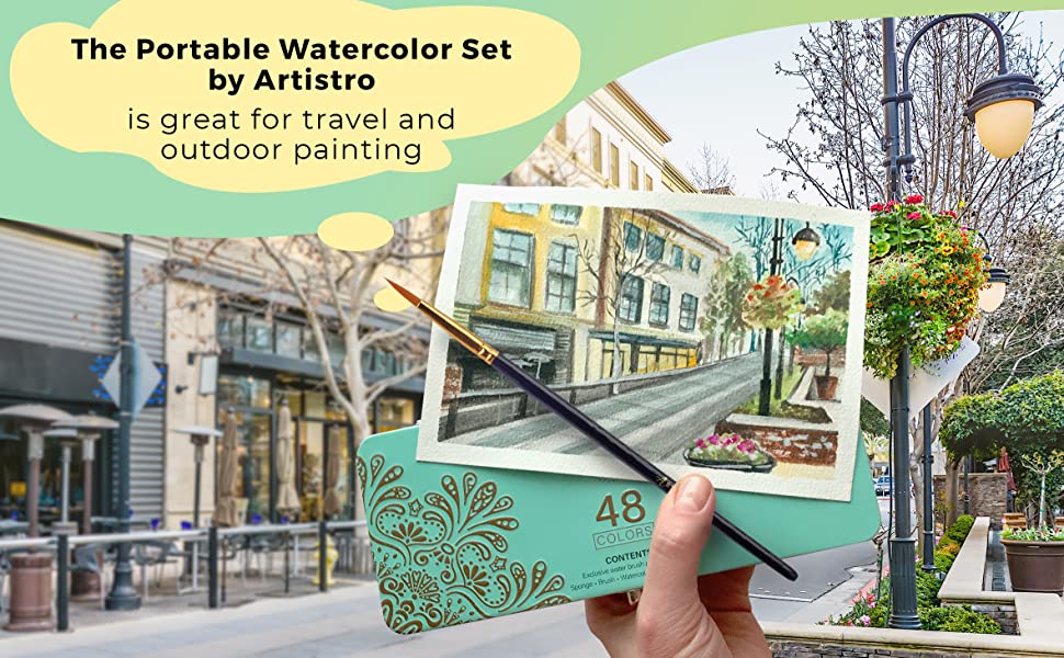 portable travel watercolor set