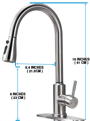 kitchen faucet with pull down sprayer